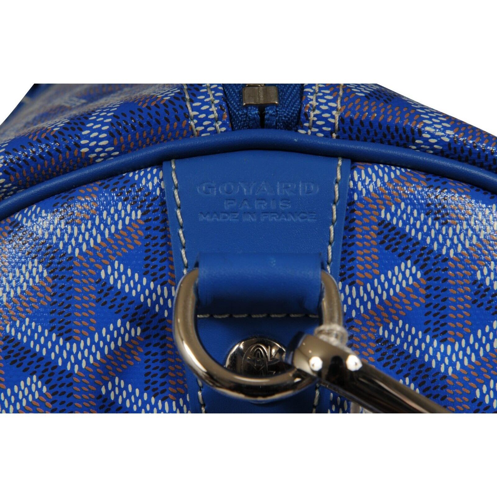Goyard Boston 50 Duffle Bag Blu Cielo Viaggio Trasportare su Weekend Bagagli Spalla in vendita 7