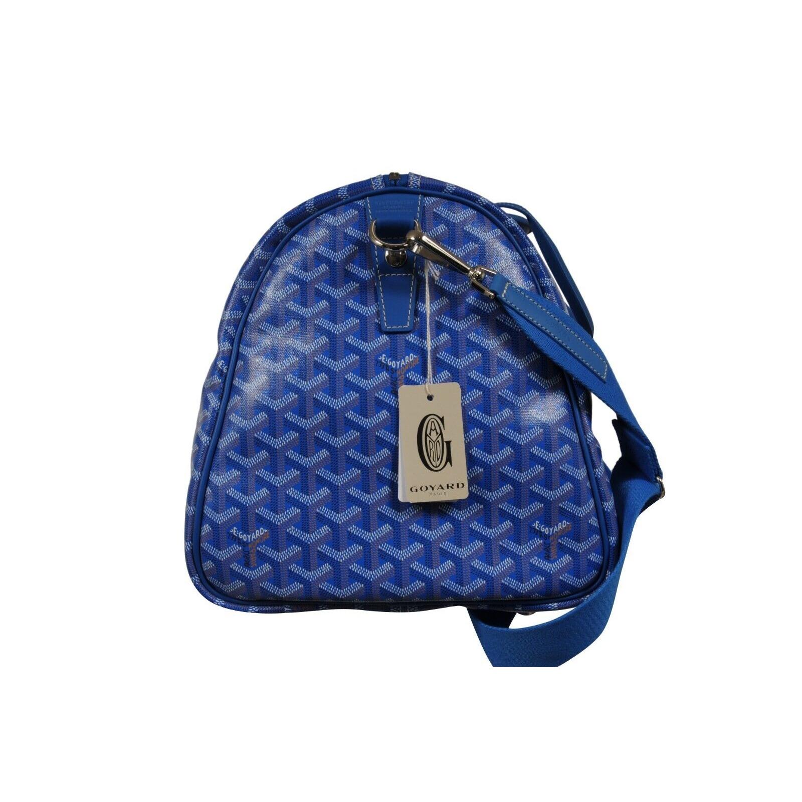 Goyard Boston 50 Duffle Bag Blu Cielo Viaggio Trasportare su Weekend Bagagli Spalla in vendita 8