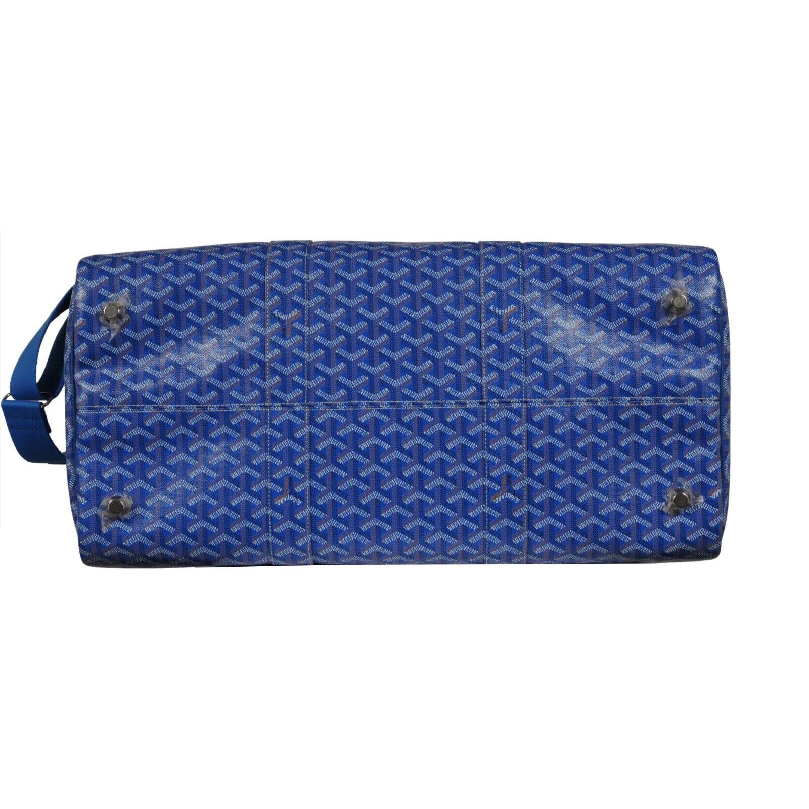 Goyard Boston 50 Duffle Bag Blu Cielo Viaggio Trasportare su Weekend Bagagli Spalla in vendita 10