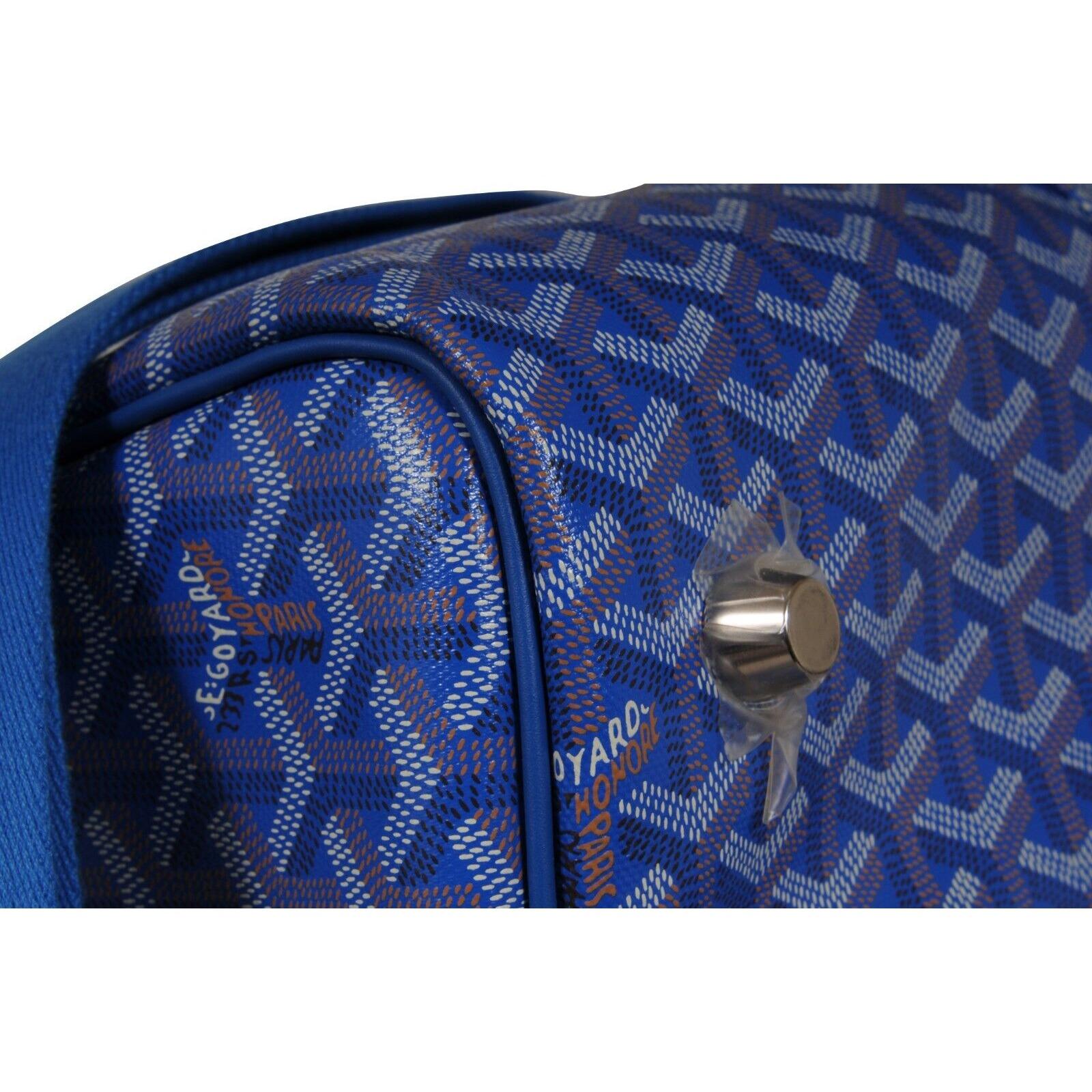 Goyard Boston 50 Duffle Bag Blu Cielo Viaggio Trasportare su Weekend Bagagli Spalla in vendita 11