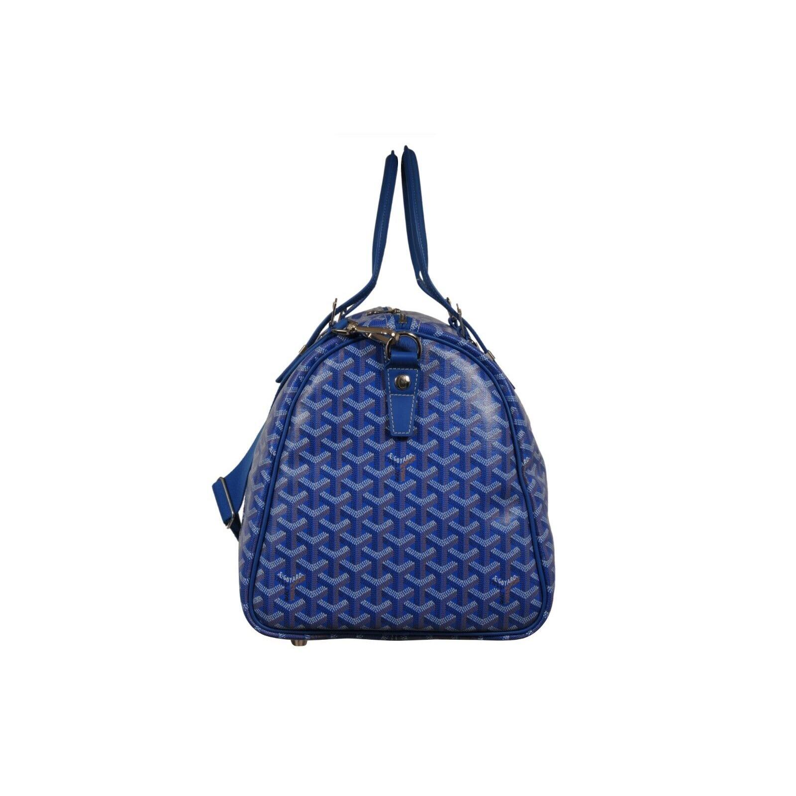 Goyard Boston 50 Duffle Bag Blu Cielo Viaggio Trasportare su Weekend Bagagli Spalla In condizioni Nuovo in vendita a North Miami, FL