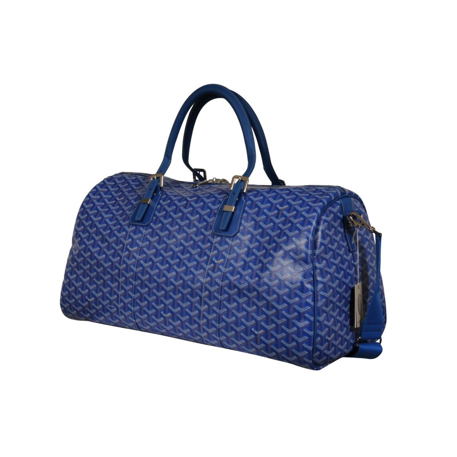 Goyard Boston 50 Duffle Bag Blu Cielo Viaggio Trasportare su Weekend Bagagli Spalla in vendita 1