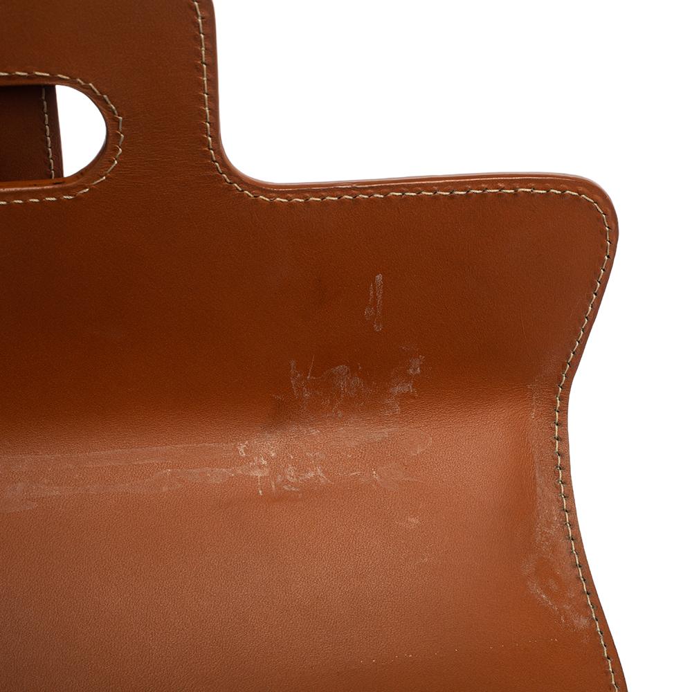 Goyard Brown/Cognac Coated Canvas and Leather Saigon Top Handle Bag 3