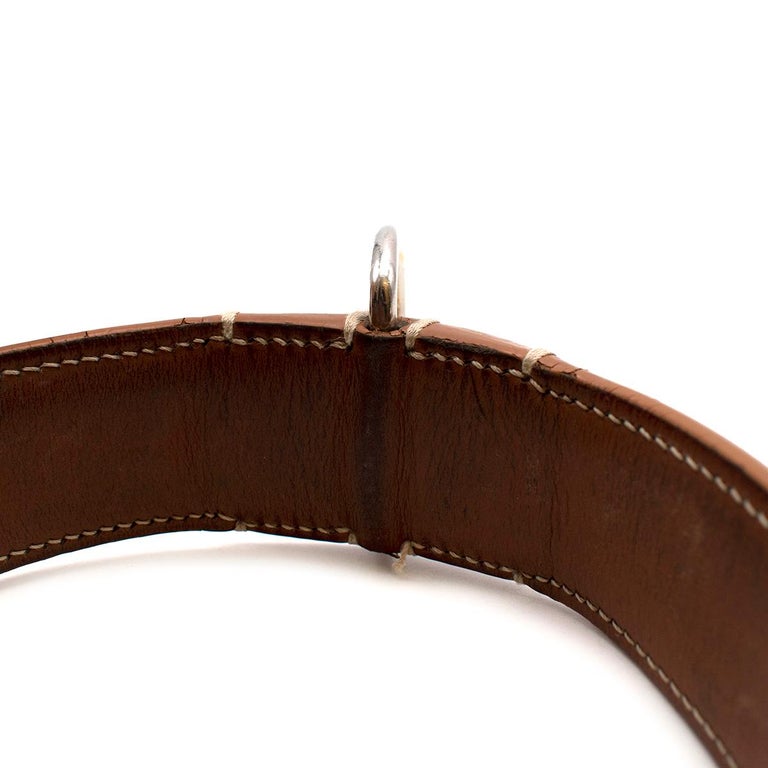 Goyardine Leather Dog Collar