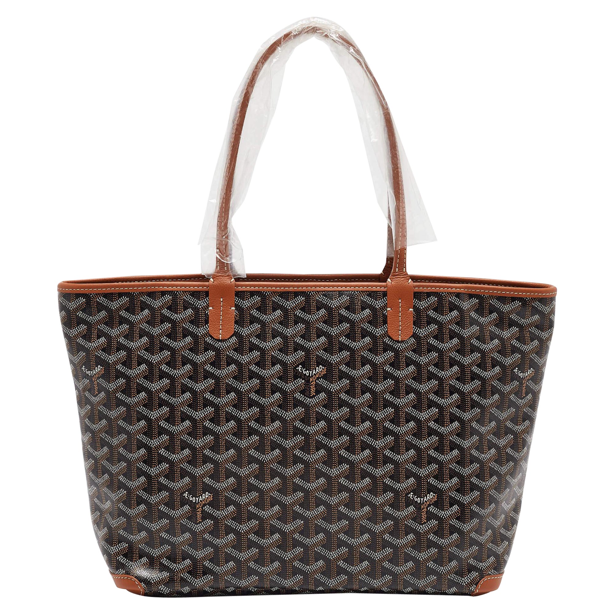 Goyard Brown Goyardine Coated Canvas and Leather Artois PM Tote