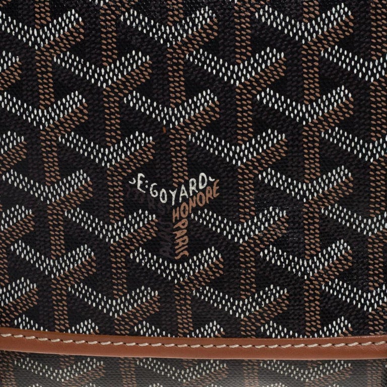 Goyard Brown Goyardine Coated Canvas and Leather Belvedere MM Saddle Bag
