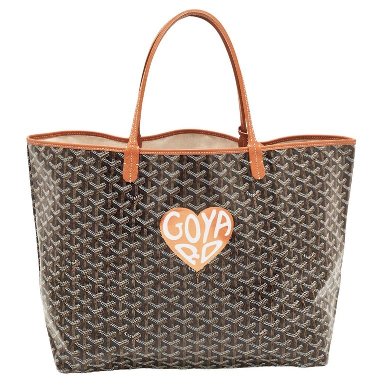 Goyard Brown Goyardine Coated Canvas and Leather Coeur Saint Louis