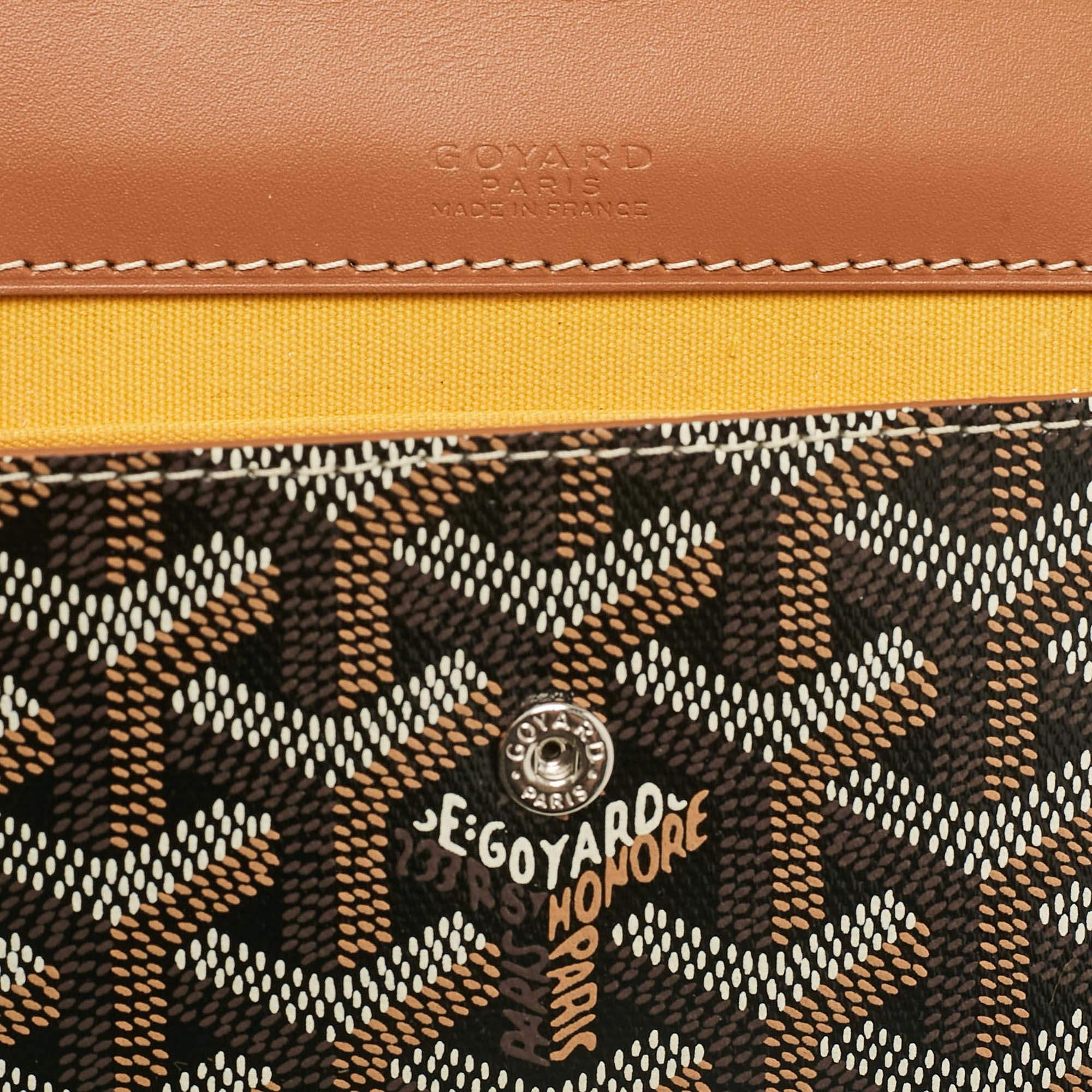 Women's Goyard Brown Goyardine Coated Canvas and Leather Mini Monte Carlo Case For Sale