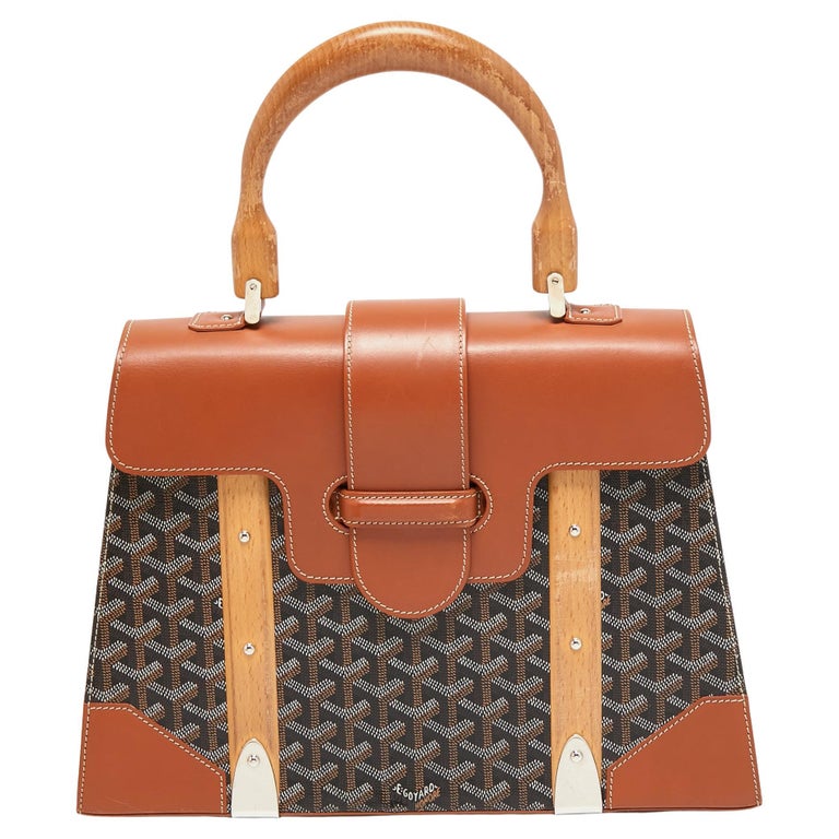 Goyard Brown Goyardine Coated Canvas and Leather Saigon MM Top Handle