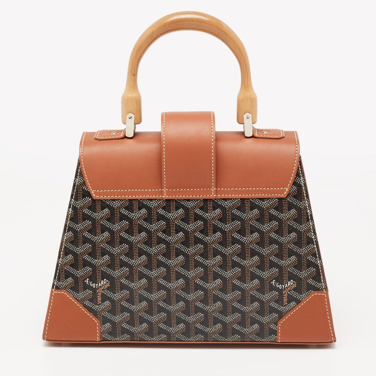 Goyard Brown Goyardine Coated Canvas and Leather Saigon PM Top Handle Bag  at 1stDibs | goyard bamboo handle, goyard saigon pm, goyard bag with wooden  handle