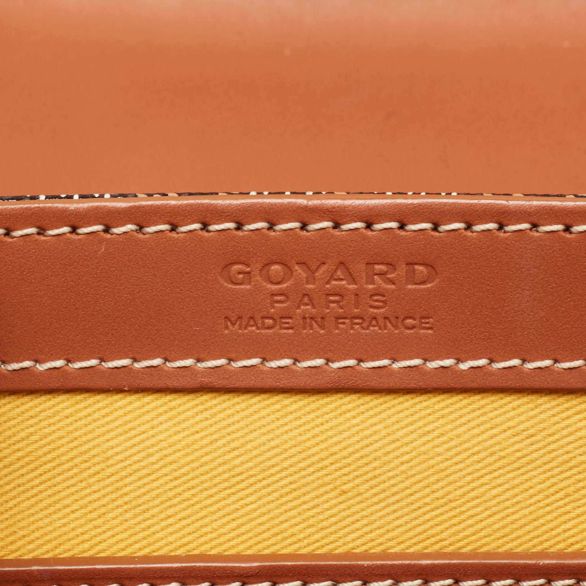 Goyard Brown Goyardine Coated Canvas and Leather Saigon PM Top Handle Bag 1