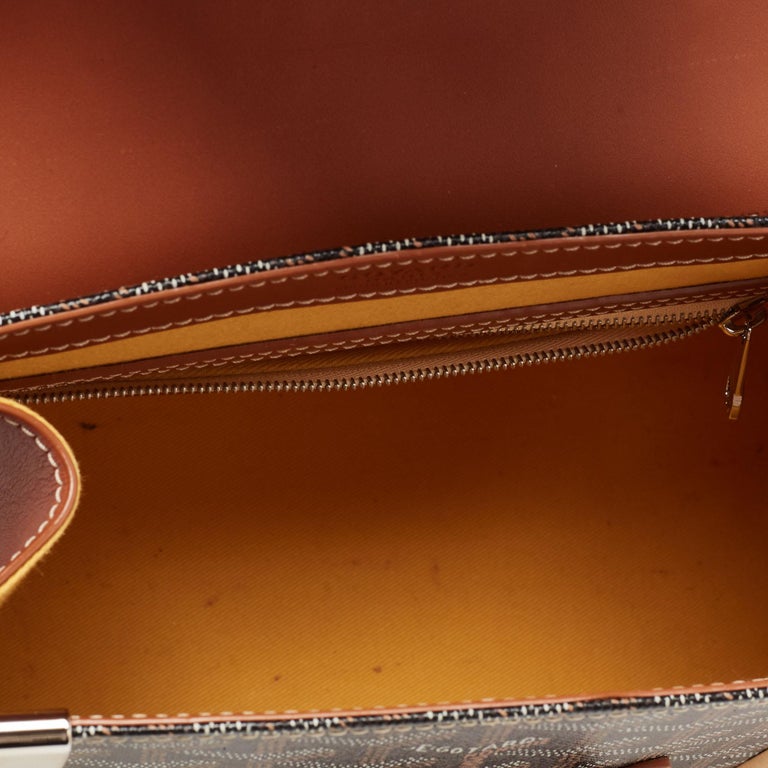 Goyard Brown Goyardine Canvas and Leather Mini Saigon Top Handle Bag Goyard