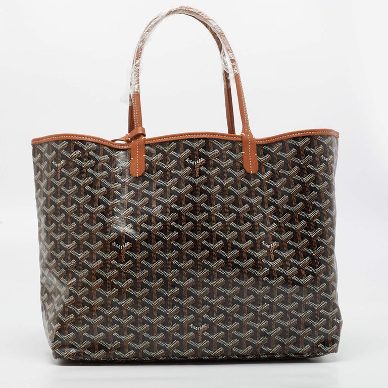 GOYARD Saint Louis PM - Navy Coated Canvas Leather Tote Bag Genuine Second  Hands