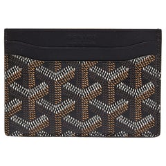 Goyard Porte-cartes Goyardine en toile enduite et cuir Saint Sulpice Brown