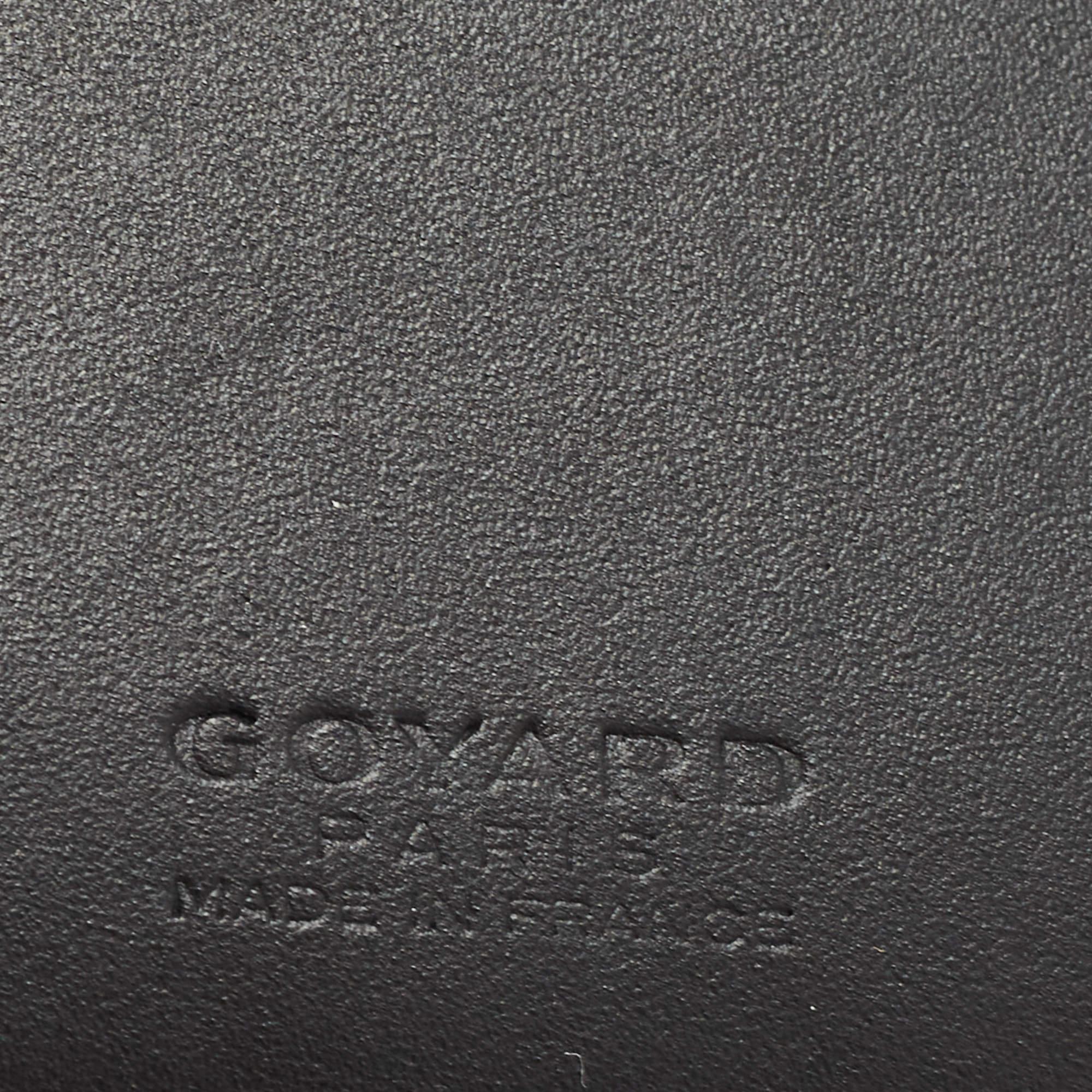 Goyard Brown Goyardine Coated Canvas Bifold Card Holder In Good Condition For Sale In Dubai, Al Qouz 2