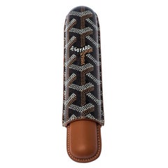 Goyard Brown Goyardine Coated Cigarrete Churchill Case