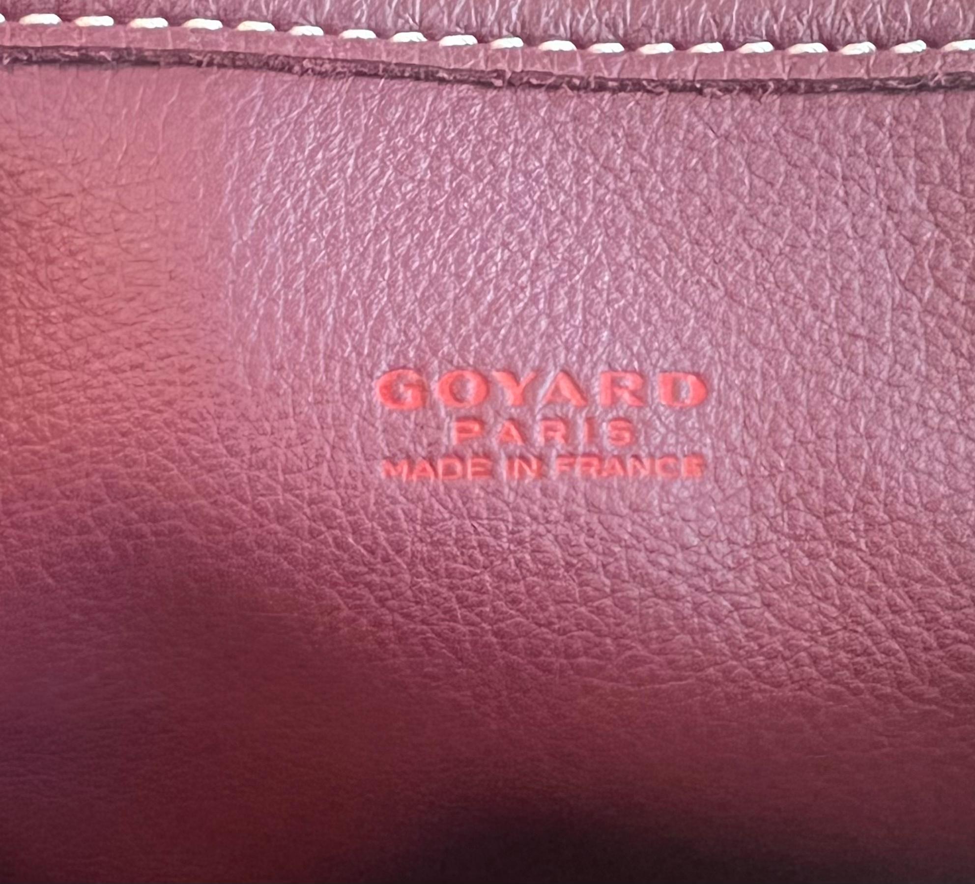 Goyard Burgunderfarbene Anjou Mini Shoulder Tote Handtasche für Damen oder Herren im Angebot