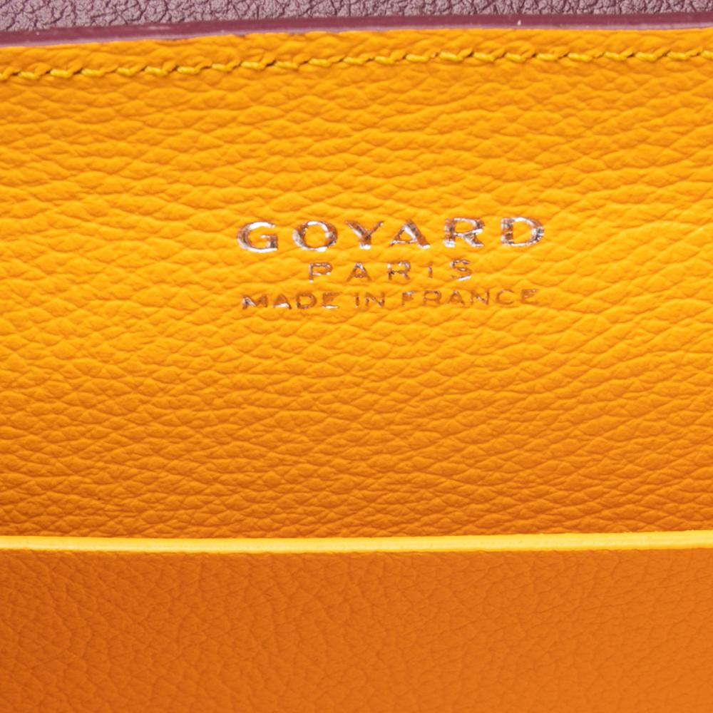 Goyard Burgundy Goyardine Canvas and Leather Mini Saigon Top Handle Bag 1