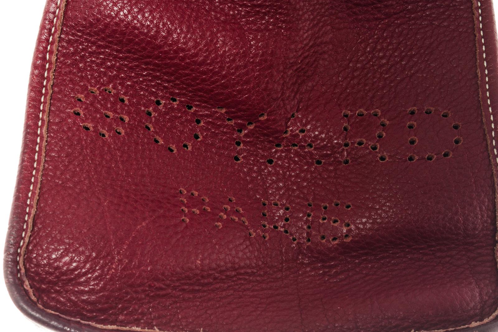 Goyard Burgundy Goyardine Canvas Leather Sac Hardy PM Tote Bag 3