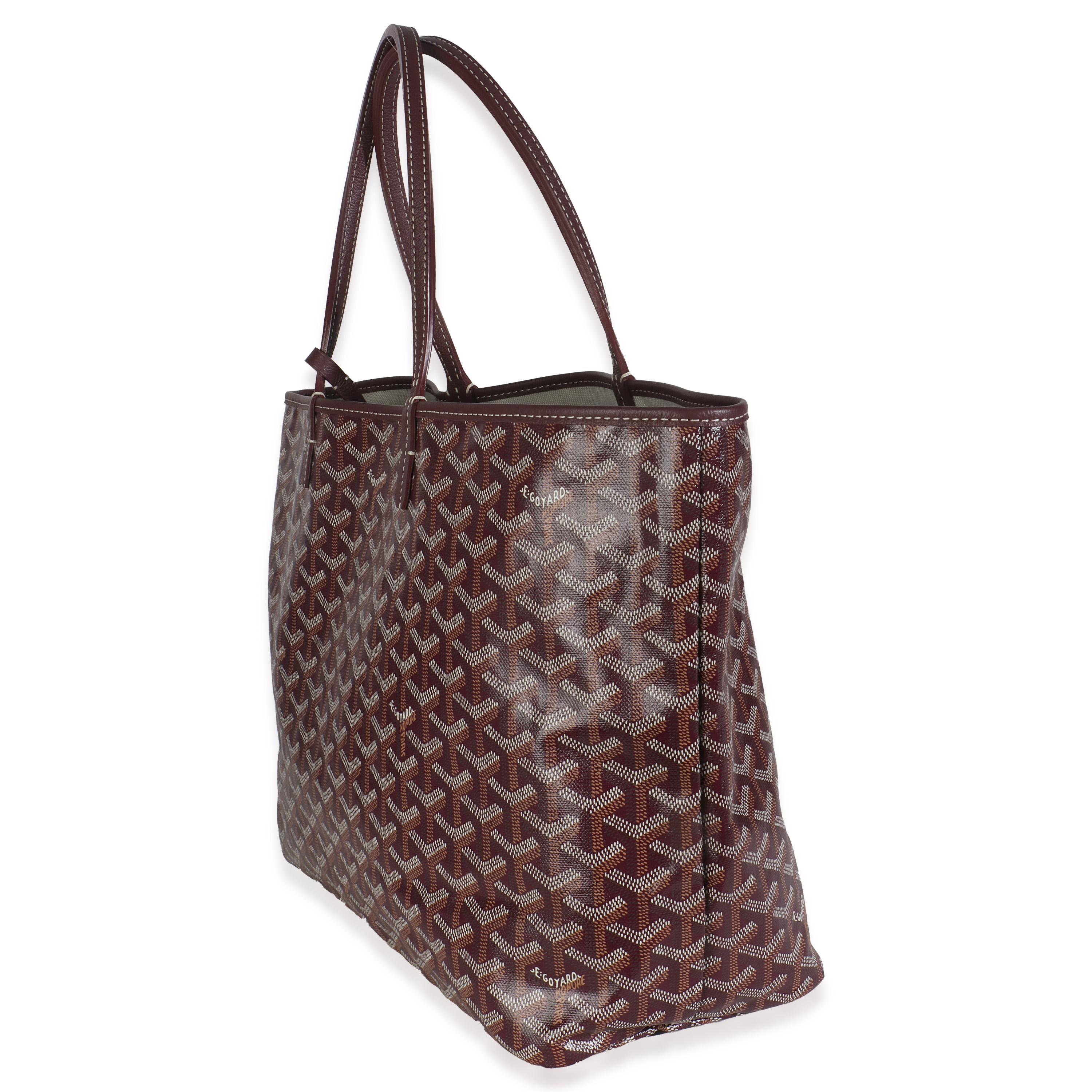 Goyard Burgundy Goyardine Canvas Saint Louis PM Excellent état - En vente à New York, NY