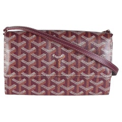 Goyard Burgundy Goyardine Canvas Varenne Continental Wallet