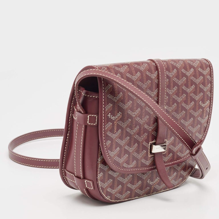 Bolso Goyard PM Belvedere II de lona revestida y piel Goyardine