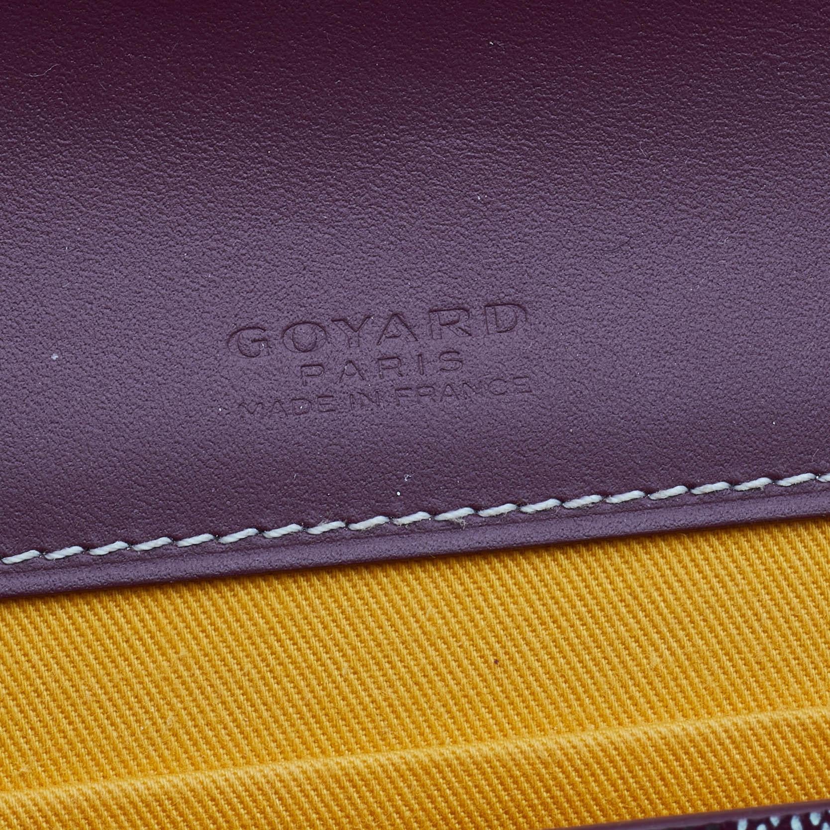 Goyard Burgundy Goyardine Coated Canvas and Leather Monte Carlo Bois Shoulder Ba 1