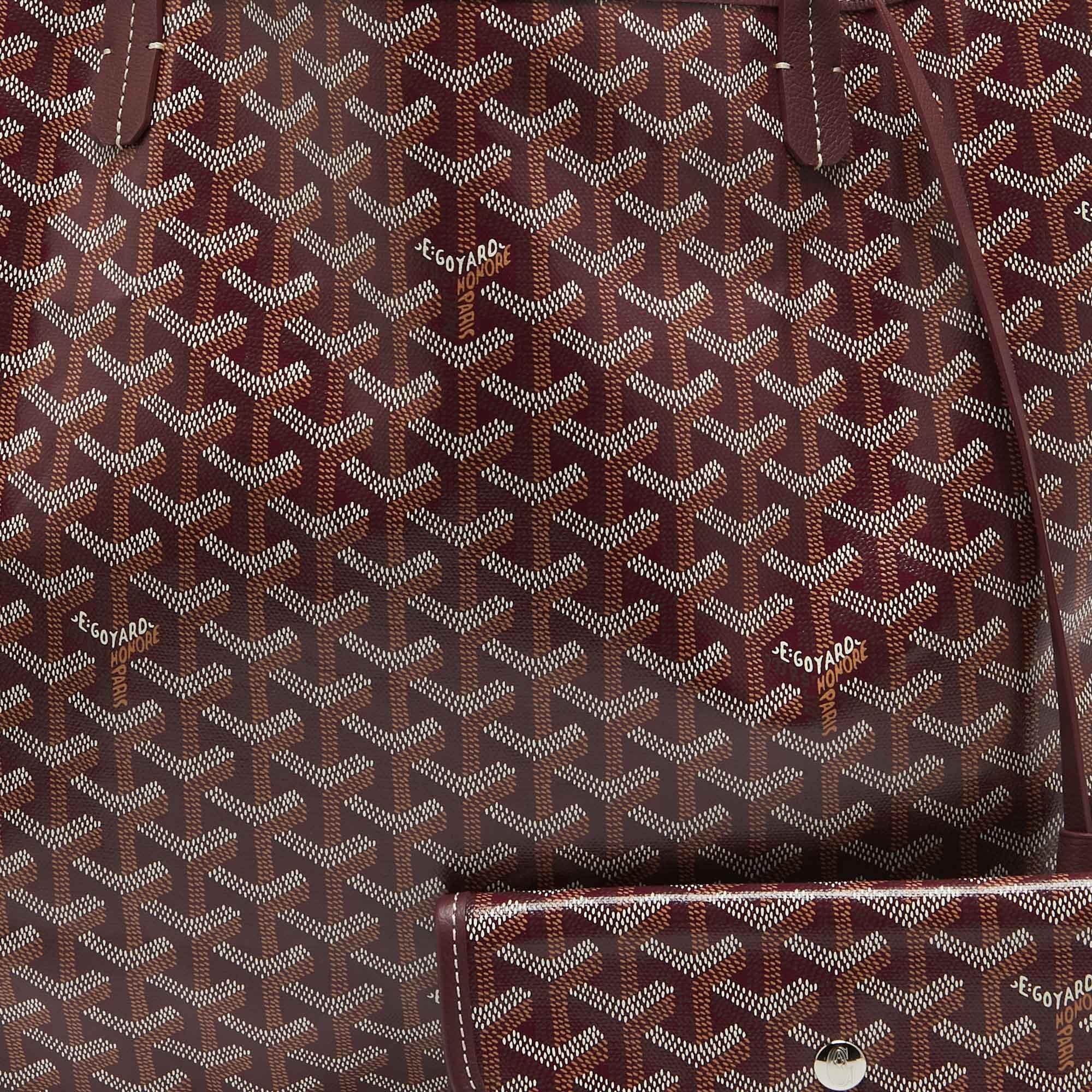 Goyard Burgundy Goyardine Coated Canvas and Leather Saint Louis GM Tote 1