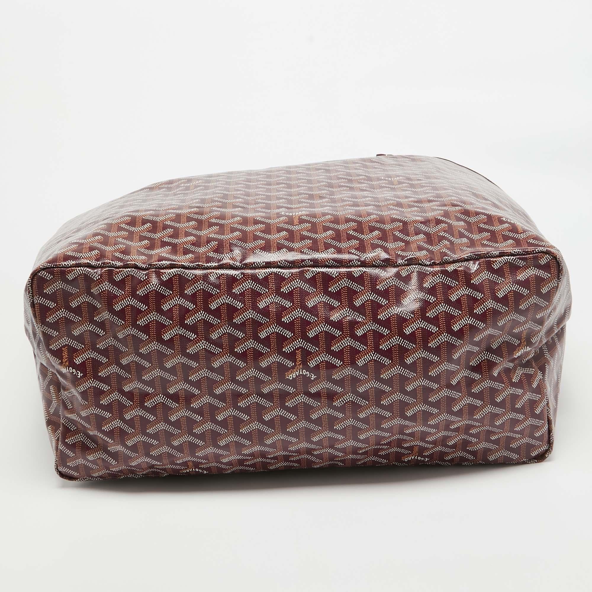 Goyard Burgundy Goyardine Coated Canvas and Leather Saint Louis GM Tote 2