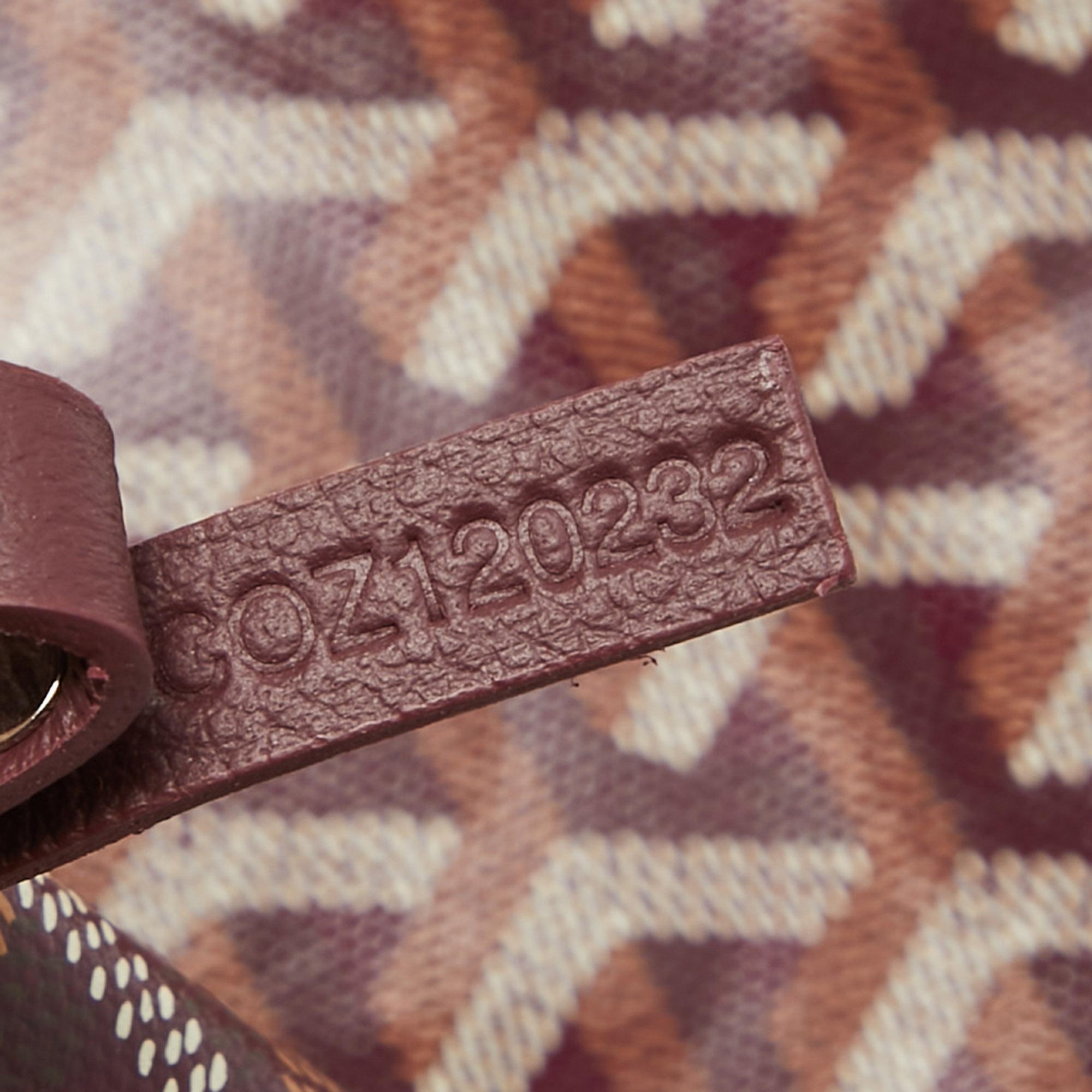 Goyard Burgundy Goyardine Coated Canvas and Leather Saint Louis GM Tote 4