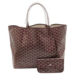 Goyard Burgundy Goyardine Coated Canvas and Leather Saint Louis GM Tote