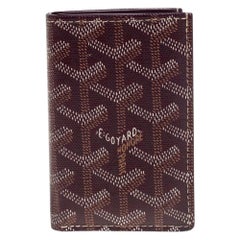 Goyard Burgund Goyardine beschichtetem Segeltuch St. Marc Bifold Karteninhaber