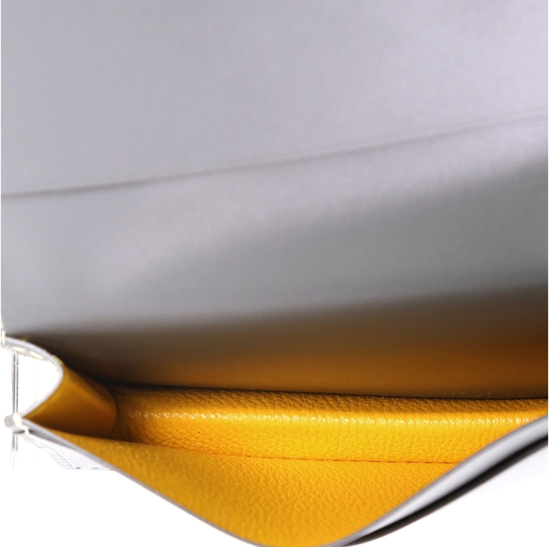 Gray Goyard Business Card Holder Coated Canvas