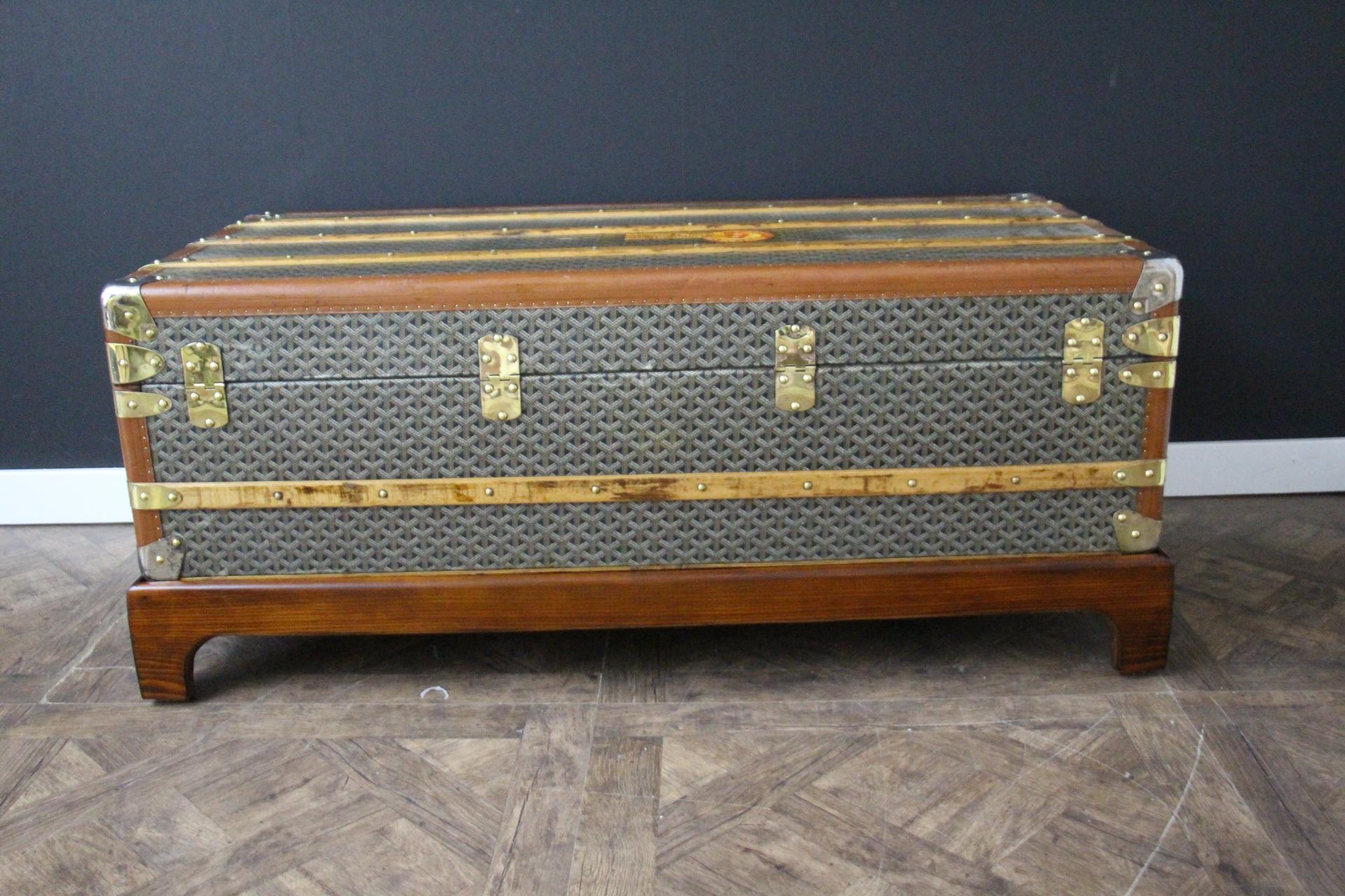 Goyard Cabine Trunk,  Baule Goyard da 110 cm in tela Chevrons 3