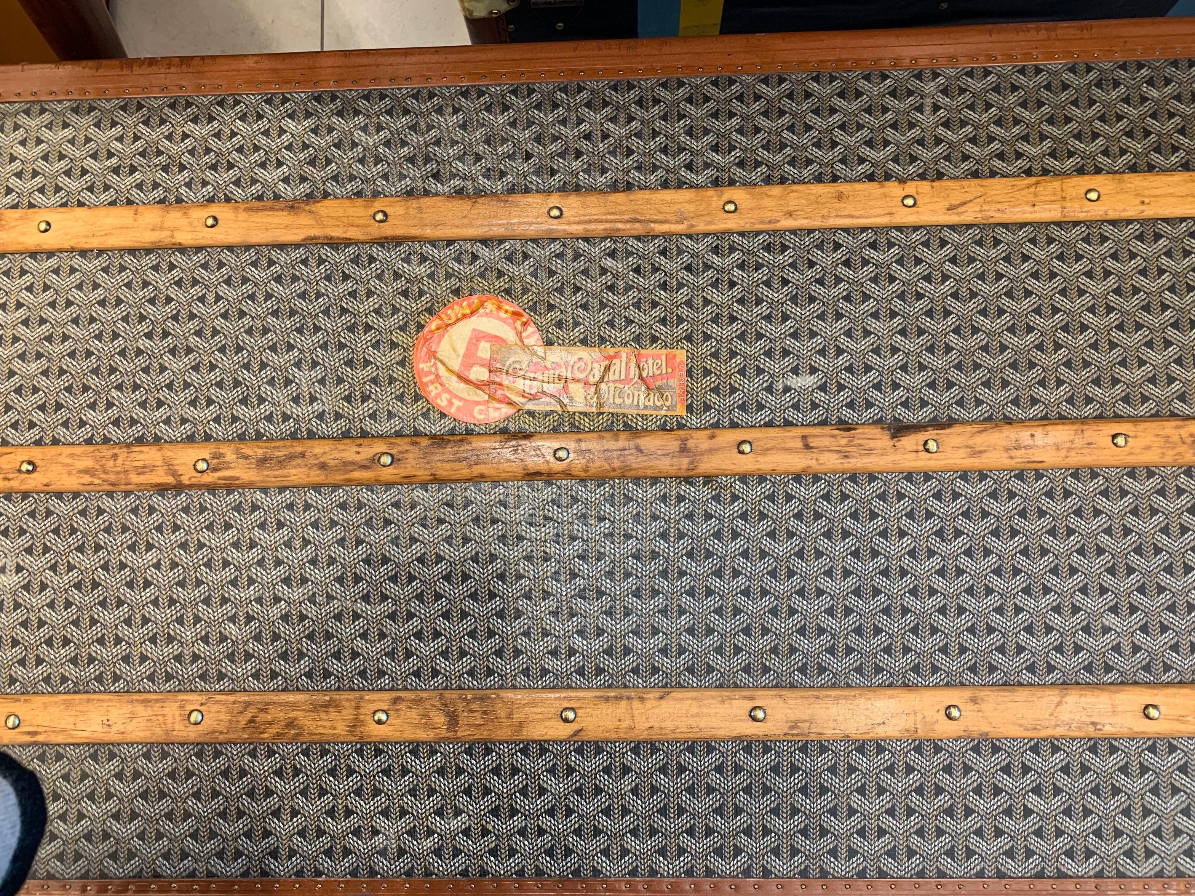 Goyard Cabine Trunk,  Baule Goyard da 110 cm in tela Chevrons 12