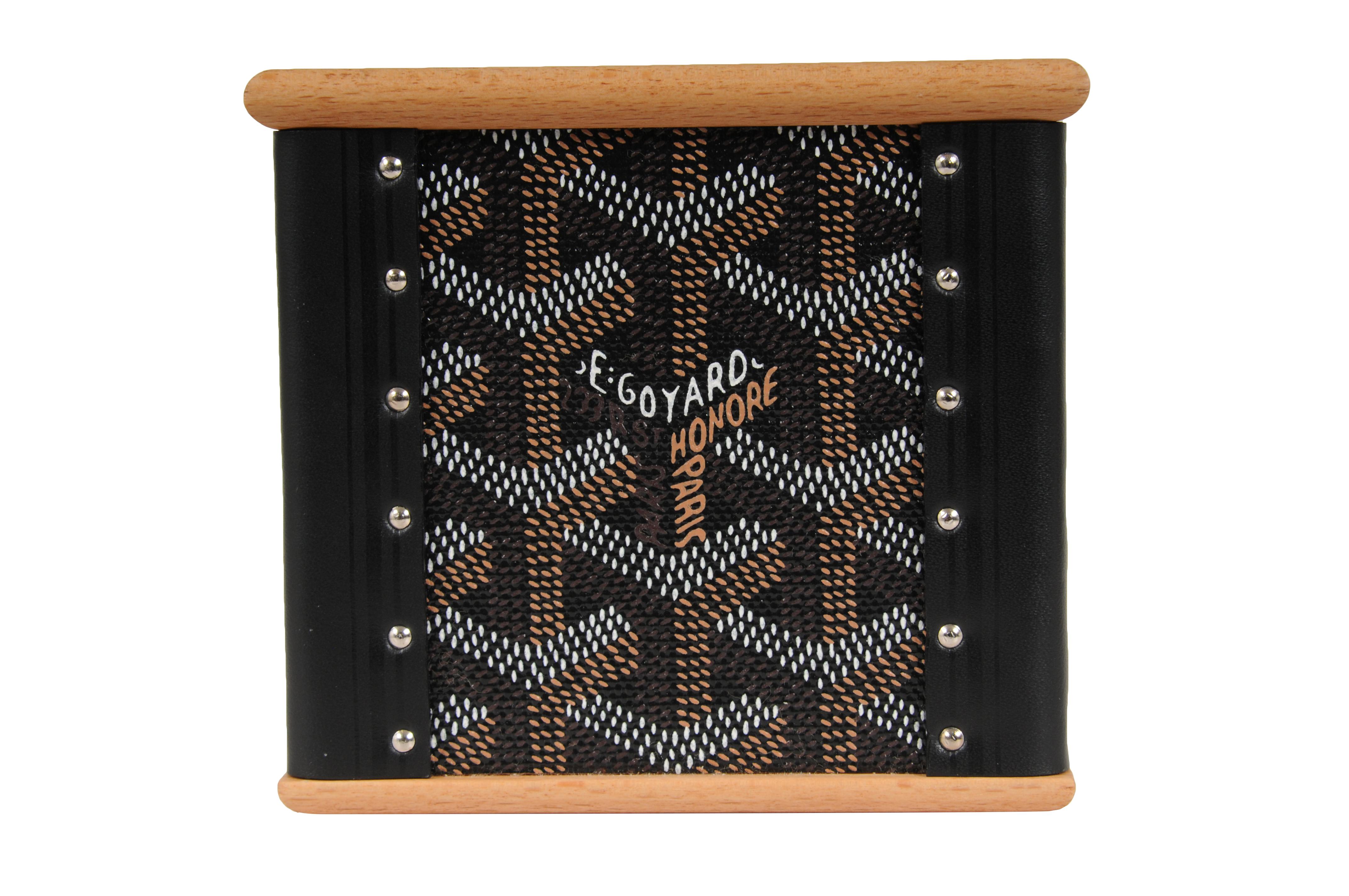 Goyard Portacandele Nero Marrone Casa Decor Scrivania Matita Portavaso Display In condizioni ottime in vendita a North Miami, FL