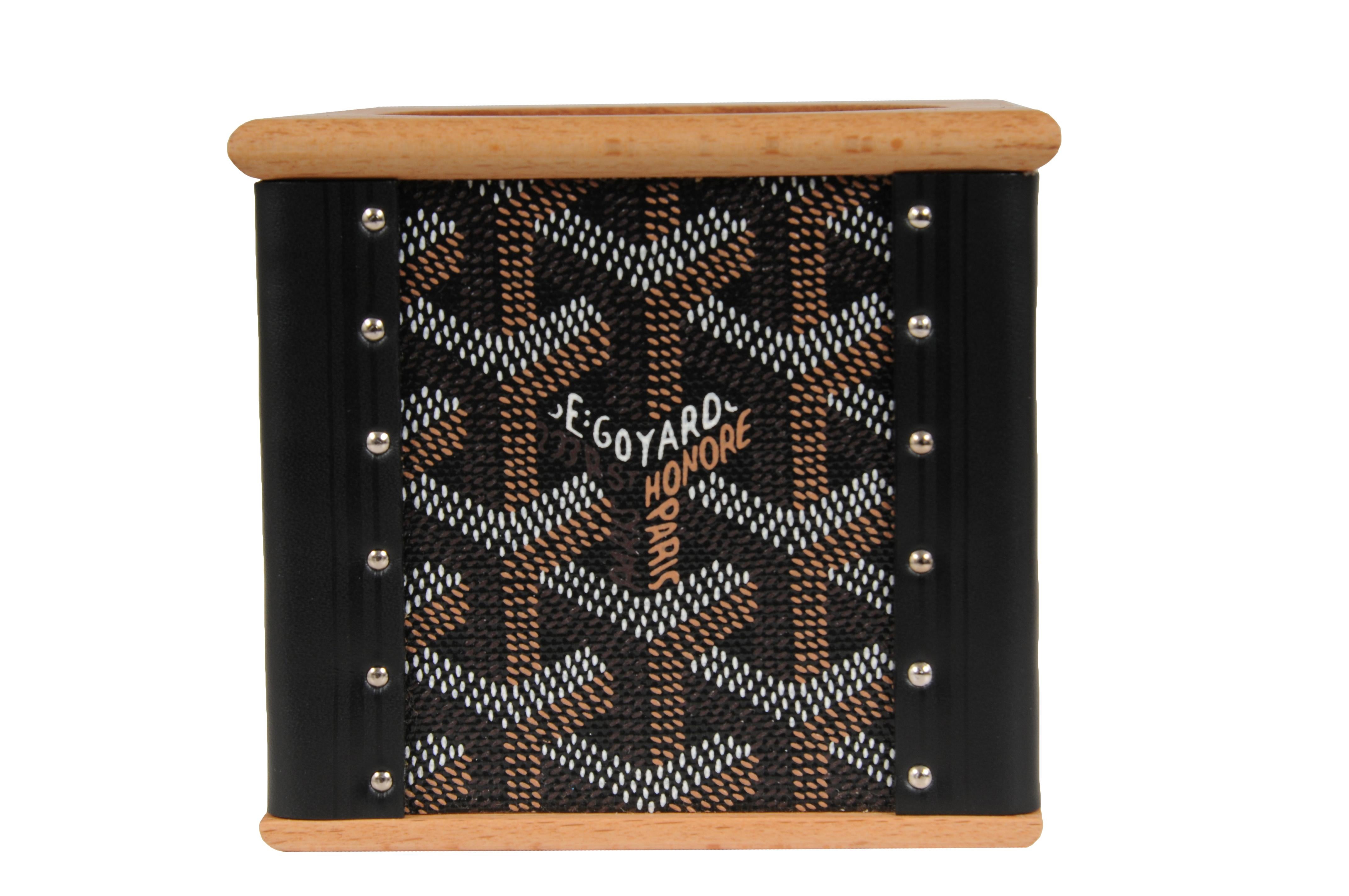 Goyard Portacandele Nero Marrone Casa Decor Scrivania Matita Portavaso Display in vendita 1