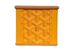 Goyard Candle Holder Yellow Wood Home Table Decor Pencil Pen Pot Trunk
