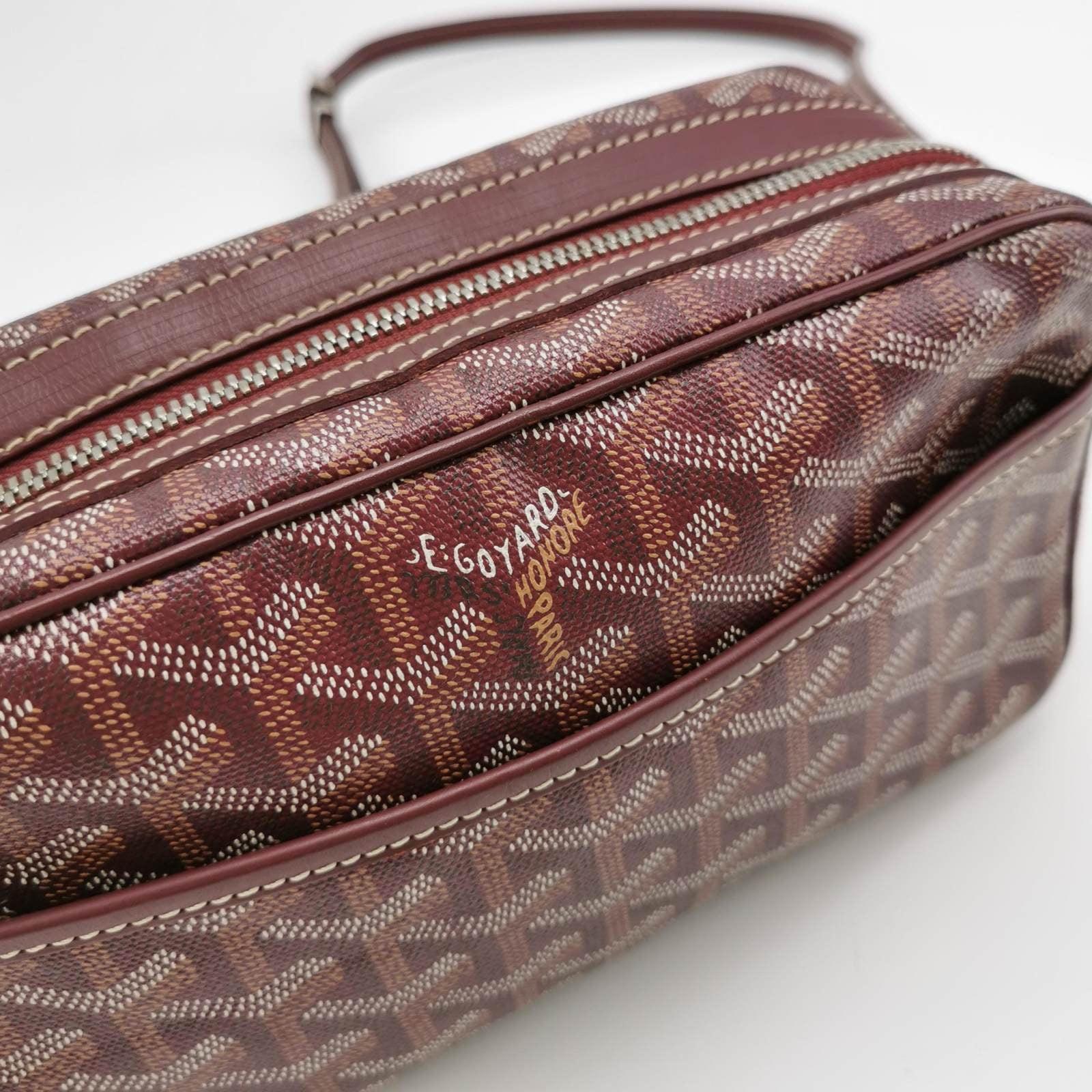 Goyard Cap Vert Crossbody Goyardine Burgundy 5