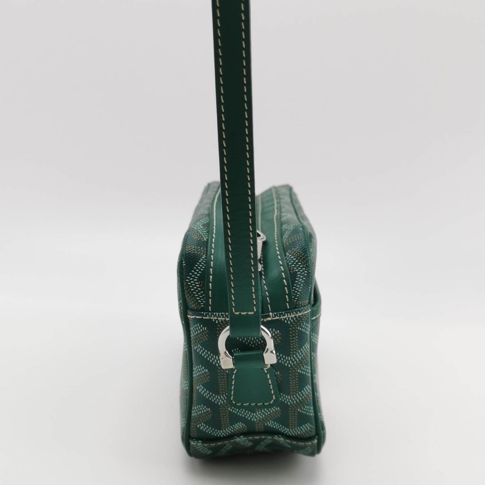 Goyard Cap Vert Crossbody Goyardine Green In Good Condition In AUBERVILLIERS, FR