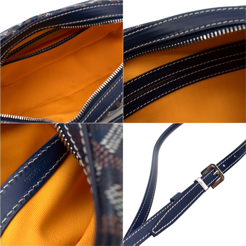 Goyard Cap Vert Goyardine Navy Blue Crossbody Bag In New Condition For Sale In London, GB