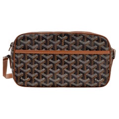 Borsa a tracolla Goyard in tela e pelle marrone, Goyard PM Cap-Vert