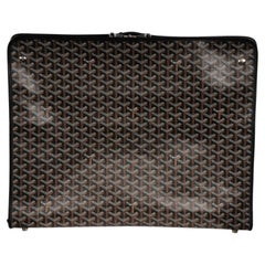 Goyard Caravelle 50 Suitcase Black Foldable Carry On Travel Top Handle Duffle