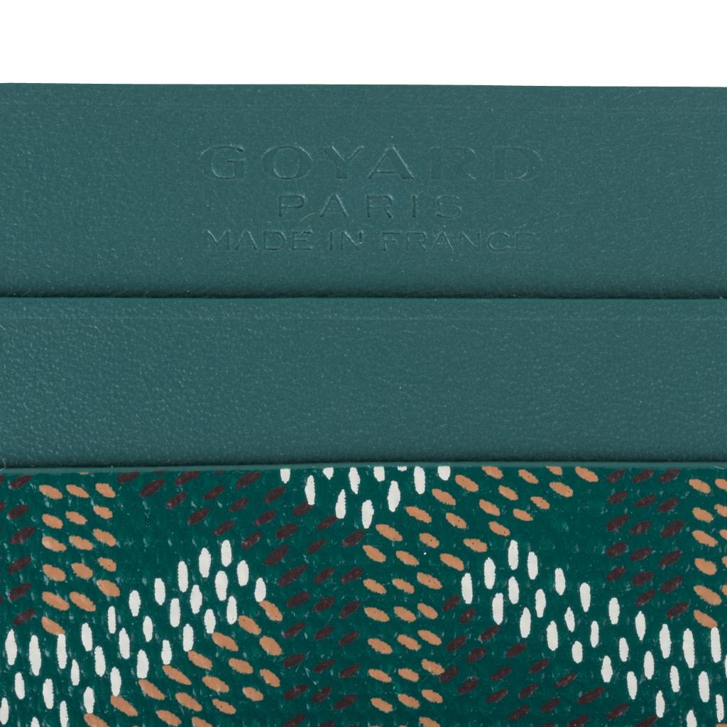 Goyard Card Holder St. Sulpice Green New w/Box In New Condition In Miami, FL