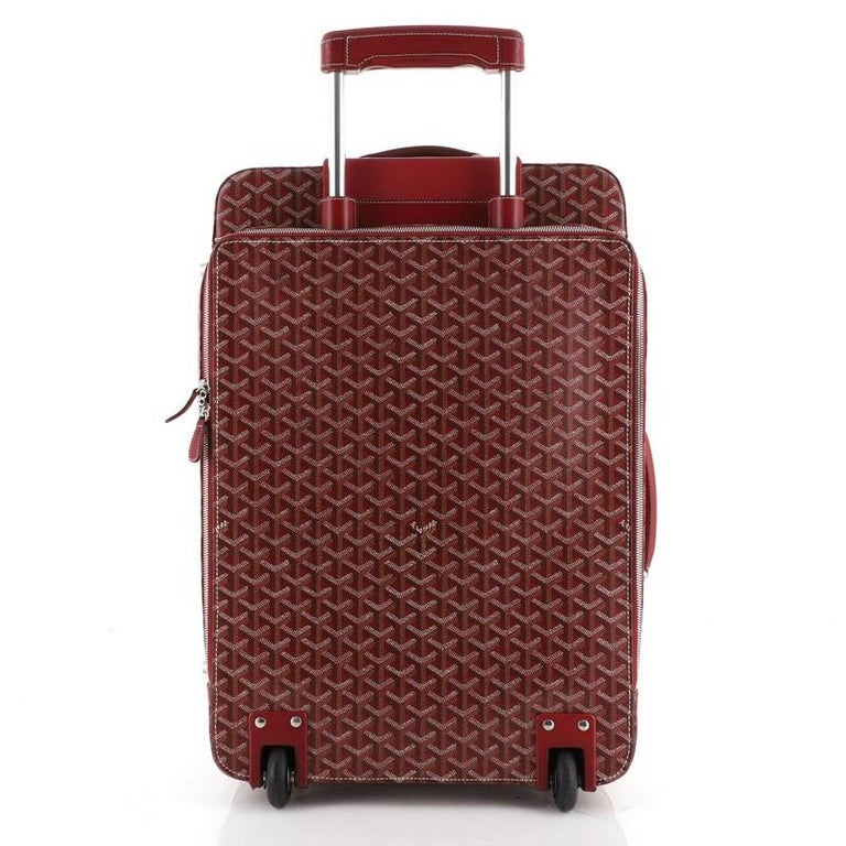 Goyard Carry On Trolley Rolling Luggage Coated Canvas PM at 1stDibs
