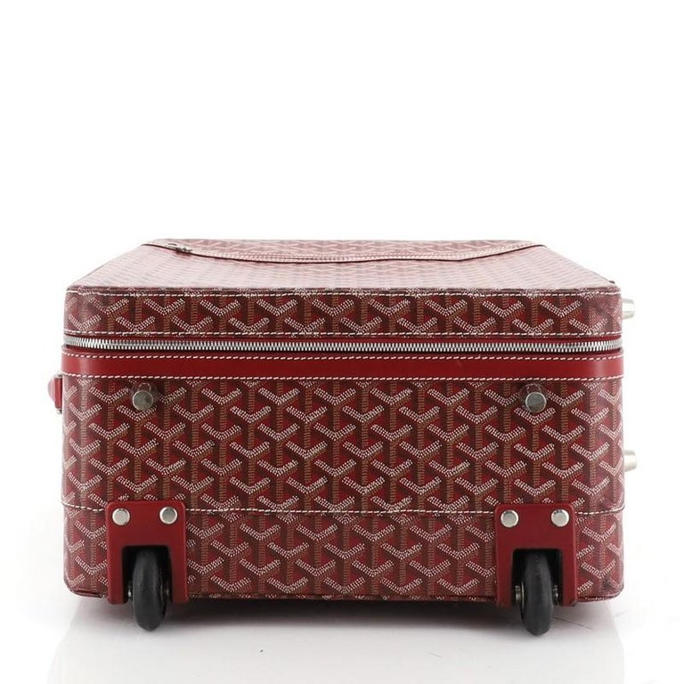 Goyard Carry On Trolley Rolling Luggage Coated Canvas PM at 1stDibs