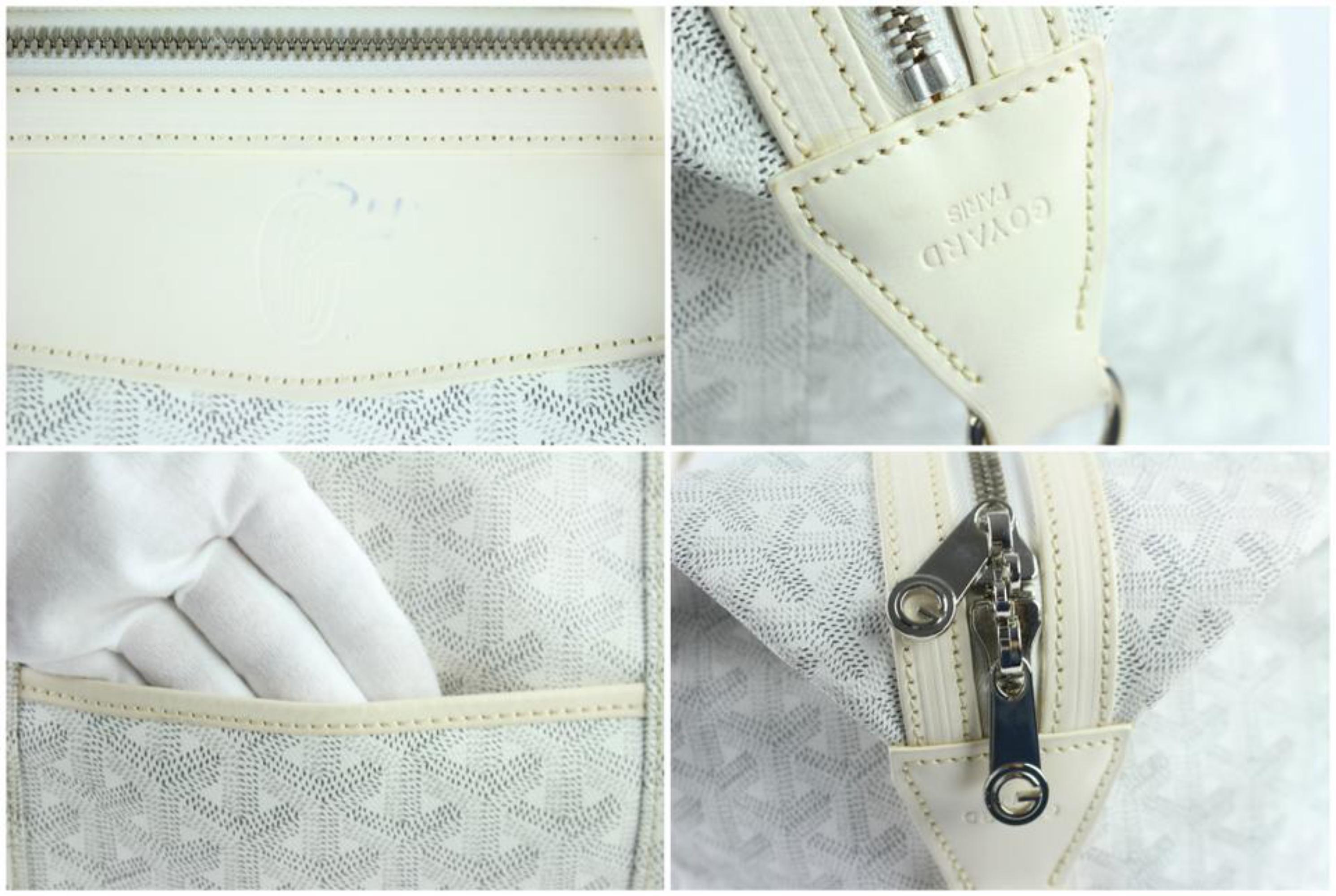 goyard duffle bag white