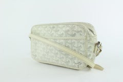 Goyard Chevron Goyardine Cap Vert 2186735921 White Coated Canvas Cross Body Bag