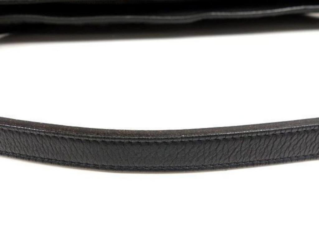 Goyard Chevron Goyardine Fidji Hobo 230935 Black Coated Canvas Shoulder Bag For Sale 7