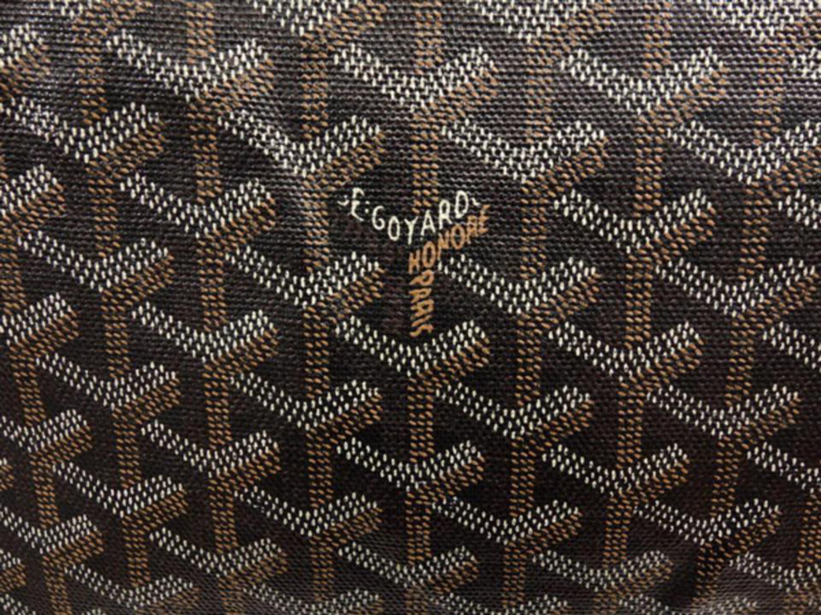 Goyard Chevron Goyardine Fidji Hobo 230935 Black Coated Canvas Shoulder Bag For Sale 3